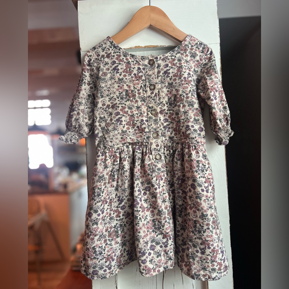 Little Cottonwood Floral Linen Dress — 2T/3T Toddler Girl Dress